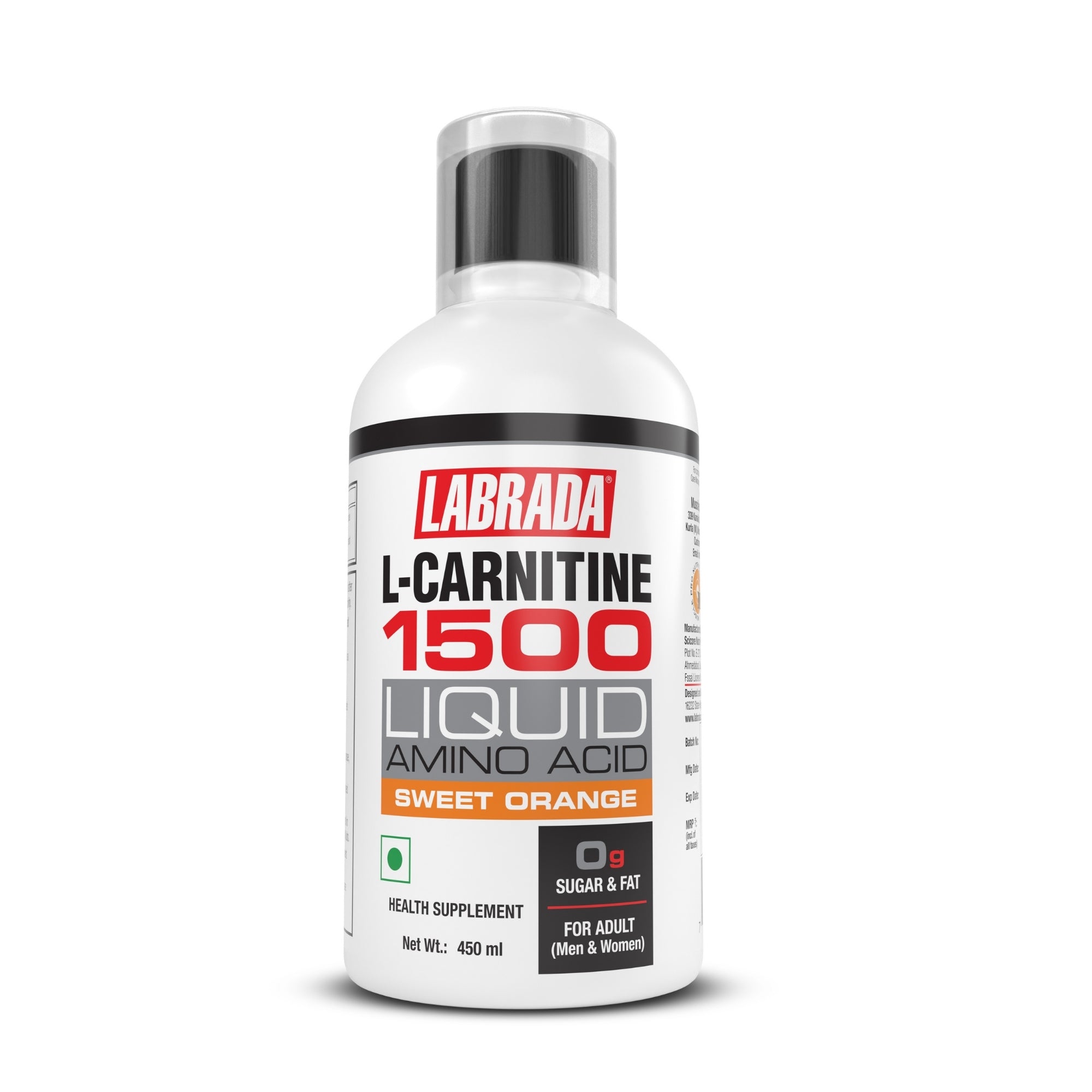 Labrada L Carnitine Liquid 1500mg Sweet Orange 450ml