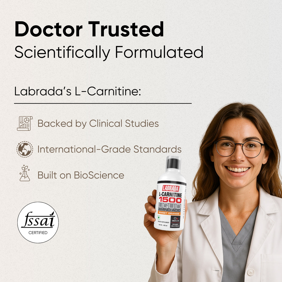 Labrada L-Carnitine 1500mg Sweet Orange 450ml