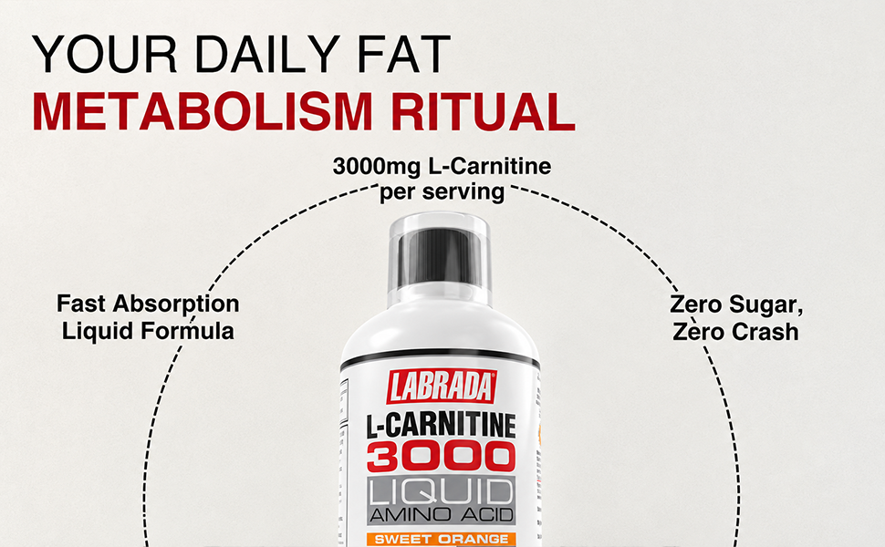 Labrada L-Carnitine 3000mg Sweet Orange 450ml + Super Charge Preworkout 150g Combo Pre Workout (600 g, Orange)