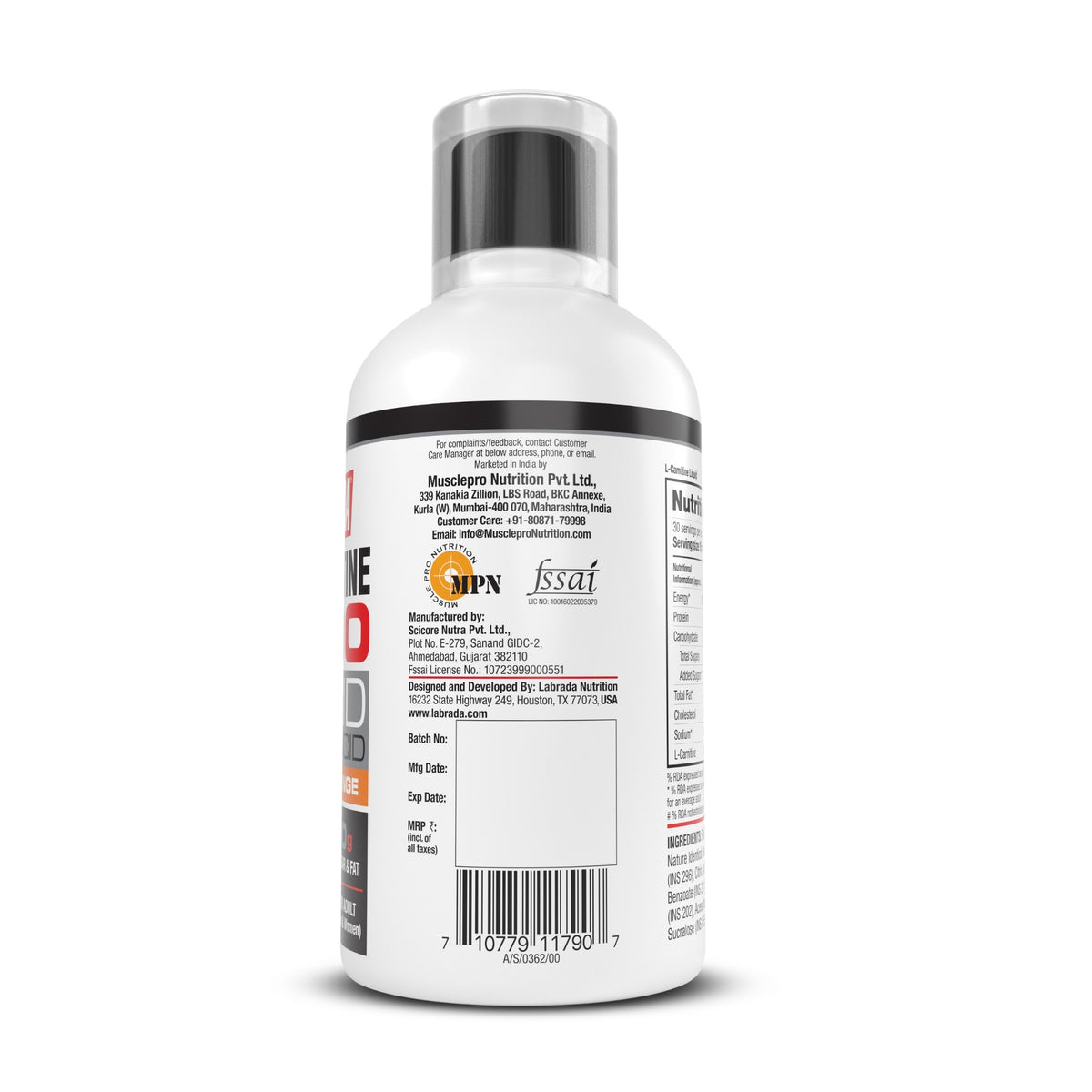 Labrada L-Carnitine 1500mg Sweet Orange 450ml