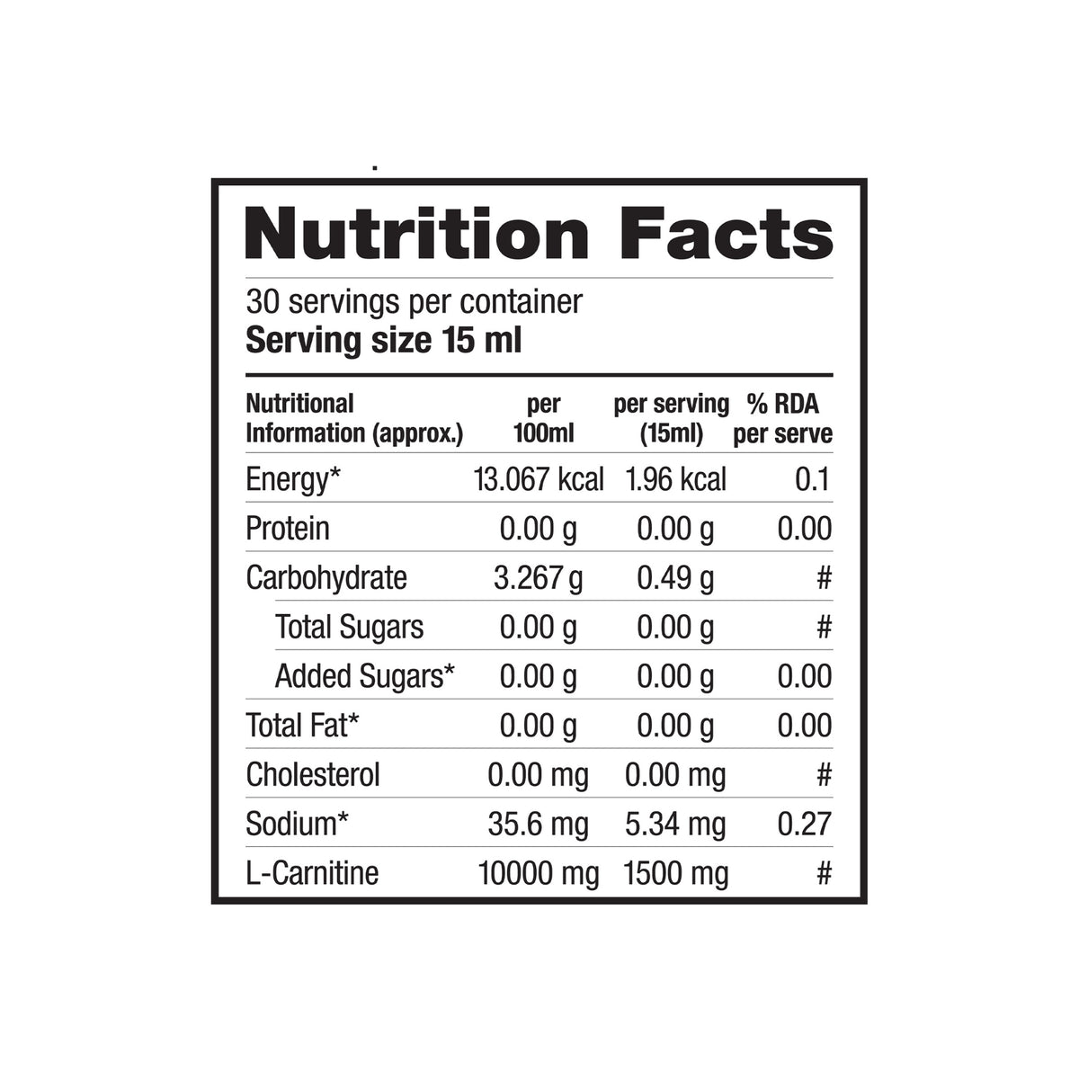 L-Carnitine Liquid – 450ml