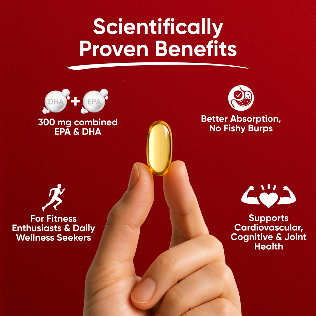 LABRADA OMEGA 3 with Vitamin E, Omega-3 1000 mg EPA 180 mg &amp; DHA 120 m, Fish Oil