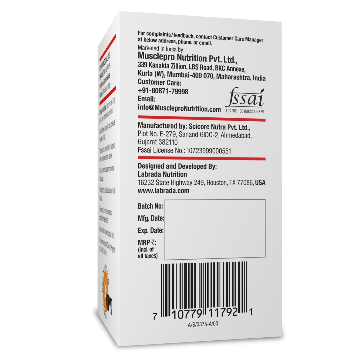 LABRADA OMEGA 3 with Vitamin E, Omega-3 1000 mg EPA 180 mg &amp; DHA 120 m, Fish Oil