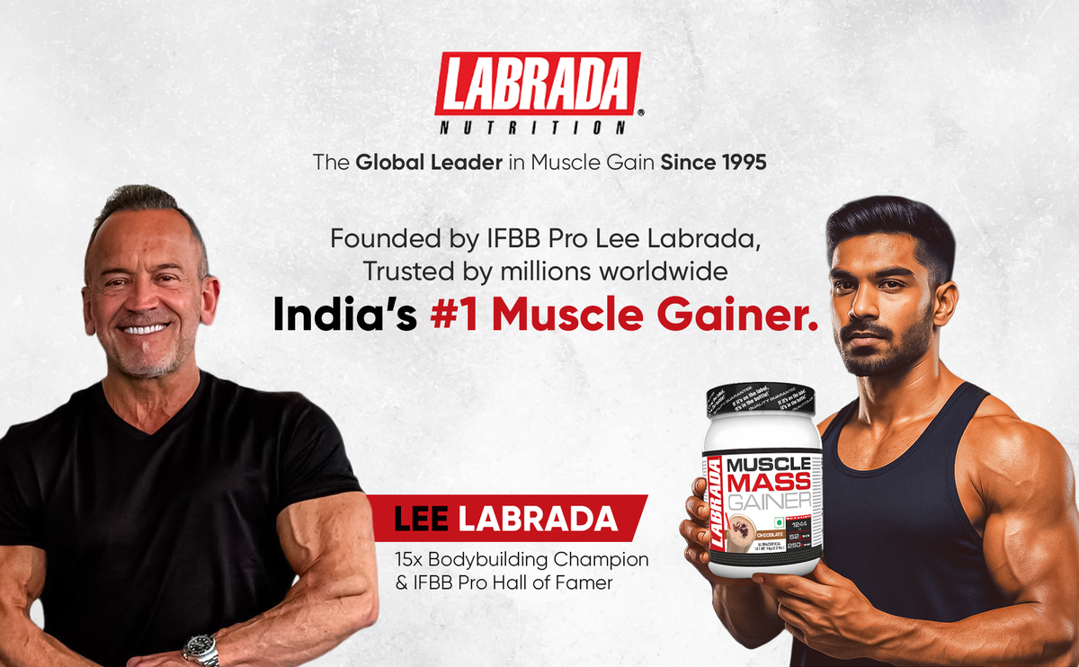 Labrada Muscle Mass Gainer 1kg with CreaLean 100g Weight Gainers/Mass Gainers (1.1 kg, Chocolate, unflavoured)