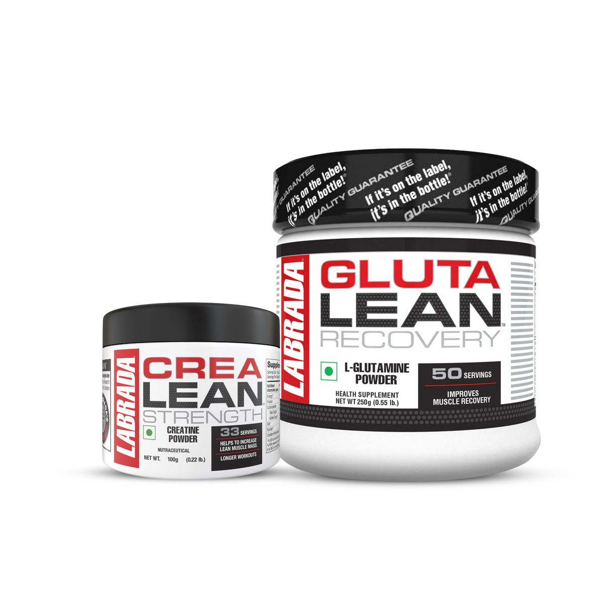 Crealean Strength Creatine Powder 100g With GlutaLean powder 250g