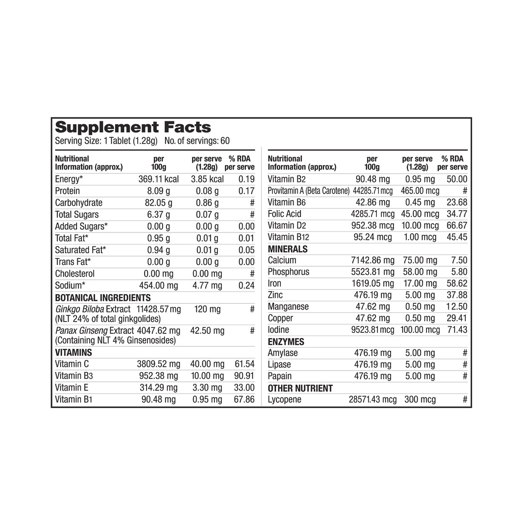 MultiVitamin – 60 Tabs
