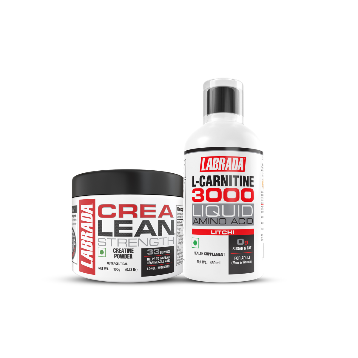 Crealean Strength Creatine Powder 100g With L-Carnitine 450ml