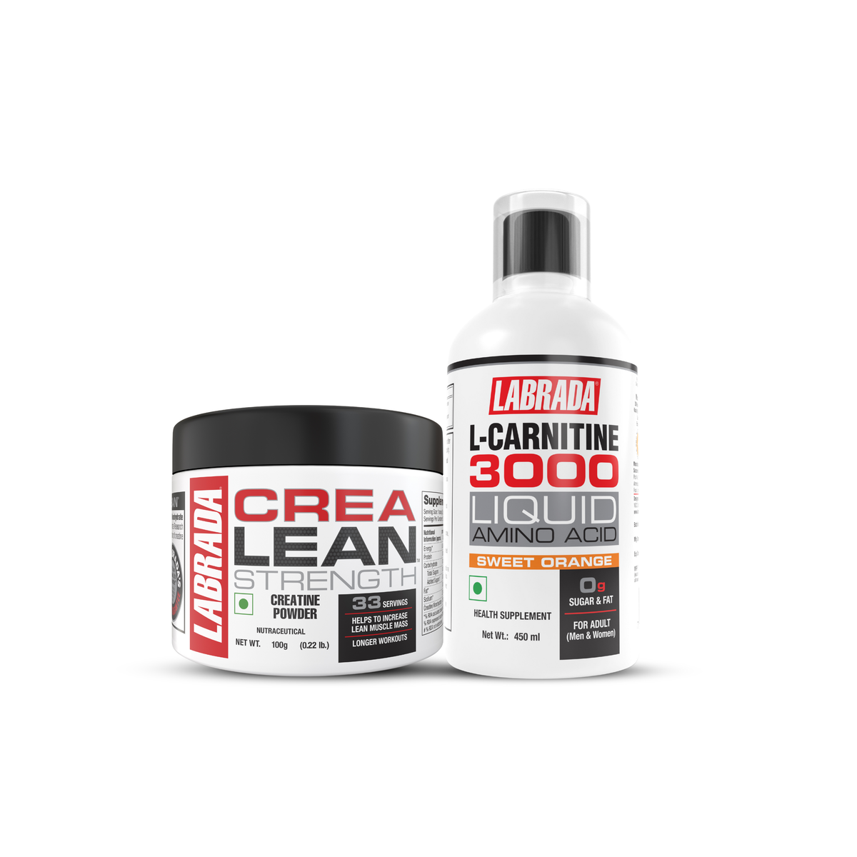 Crealean Strength Creatine Powder 100g With L-Carnitine 450ml