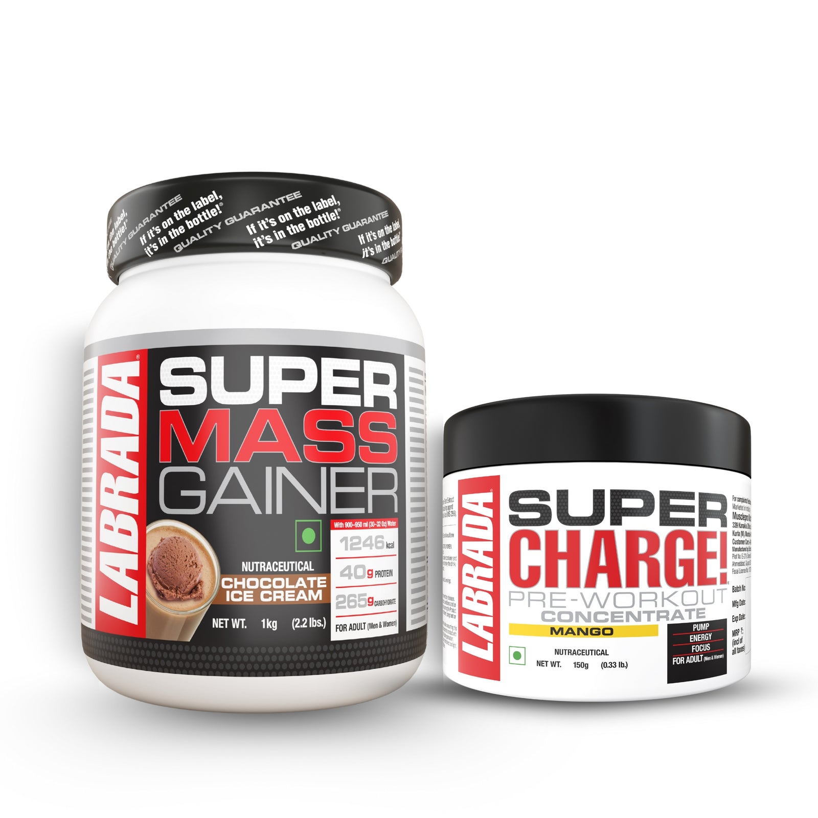 Labrada Super Mass Gainer 1 kg With Labrada Super Charge 150g