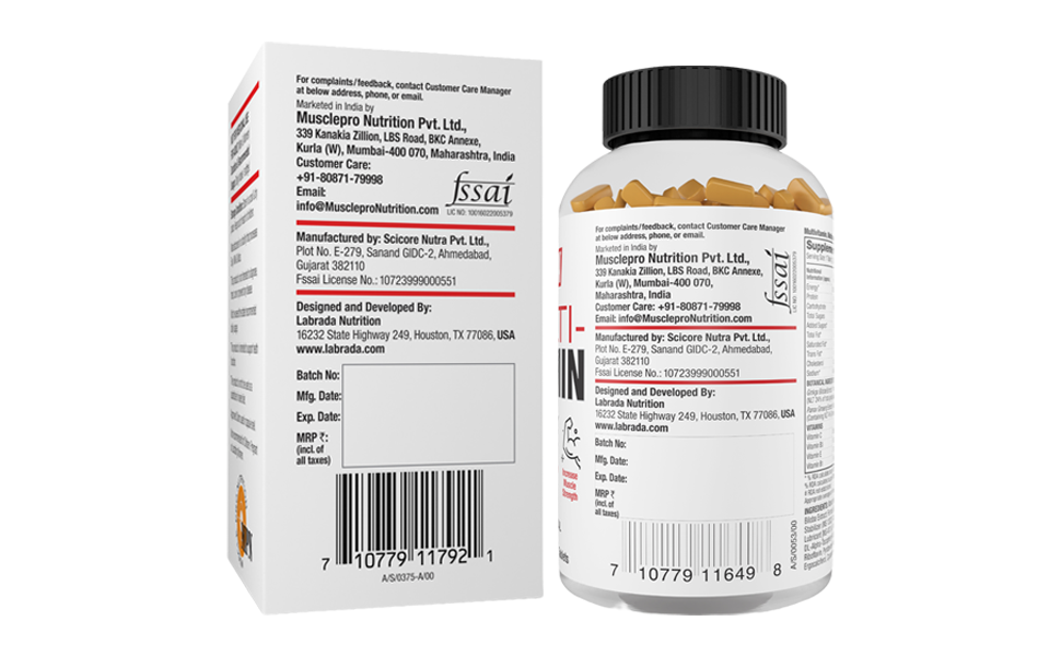 Labrada Omega 3 (90 Softgels) &amp; Multivitamin (60 Tablets ) Combo Pack (150 Tablets)