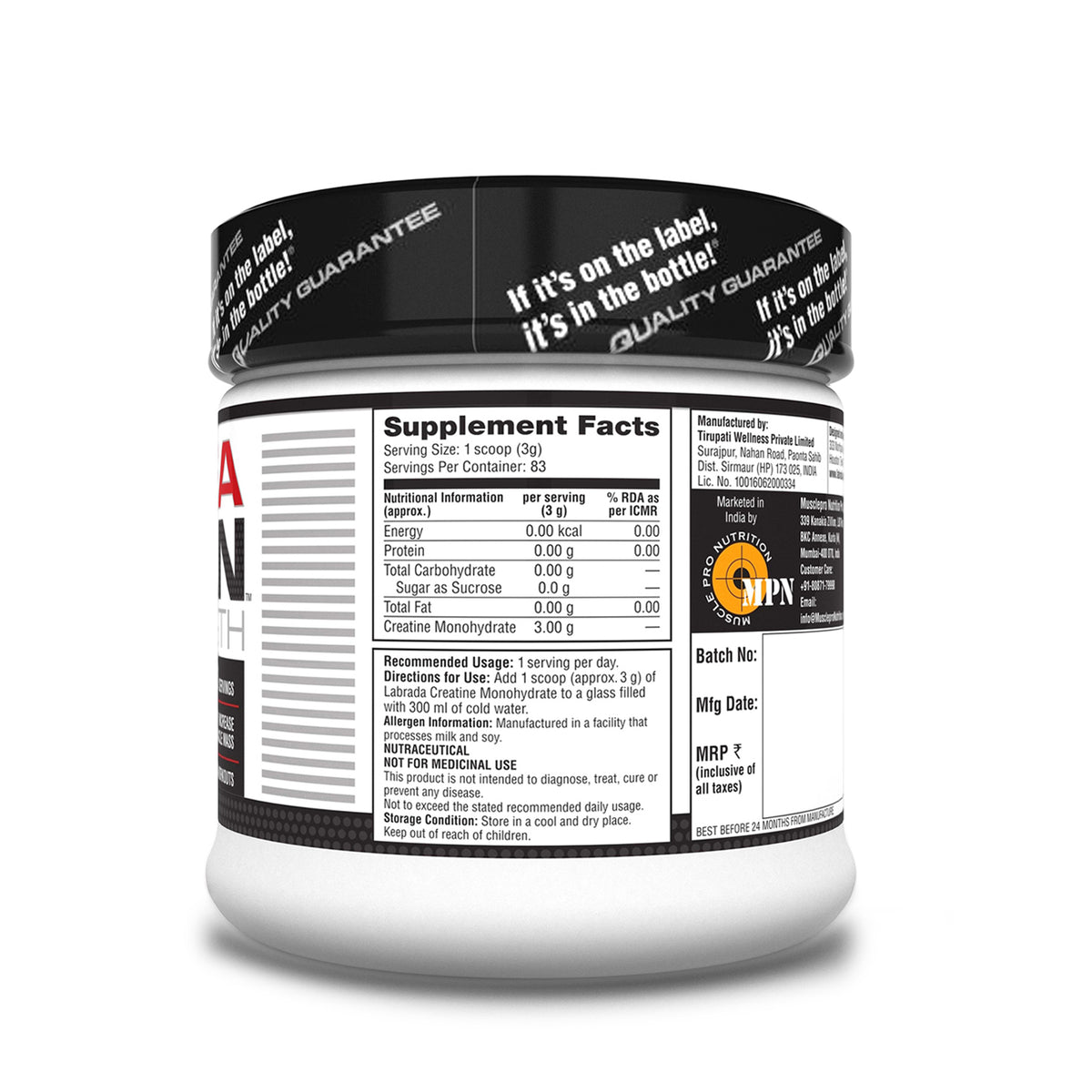CreaLean Strength Creatine Powder