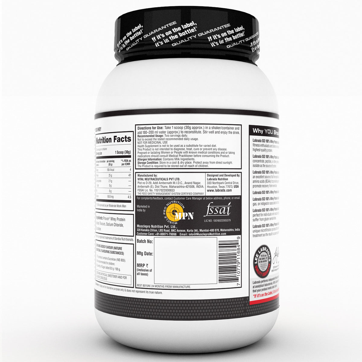 ISO 100% Whey Protein Isolate
