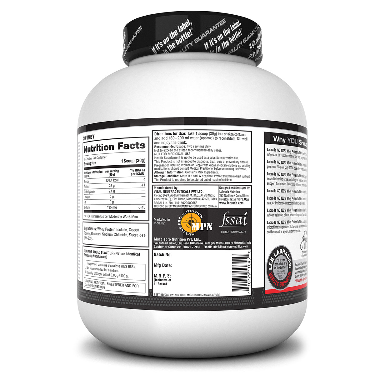 ISO 100% Whey Protein Isolate